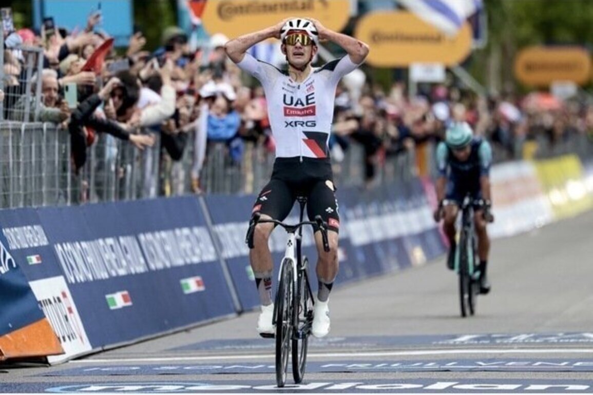 Young Spaniard overcomes crash to deliver dramatic victory for UAE Team Emirates-XRG
