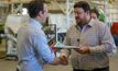 Matt Canavan (left) receiving the Resources 2030 Taskforce report from taskforce chairman Andrew Cripps.