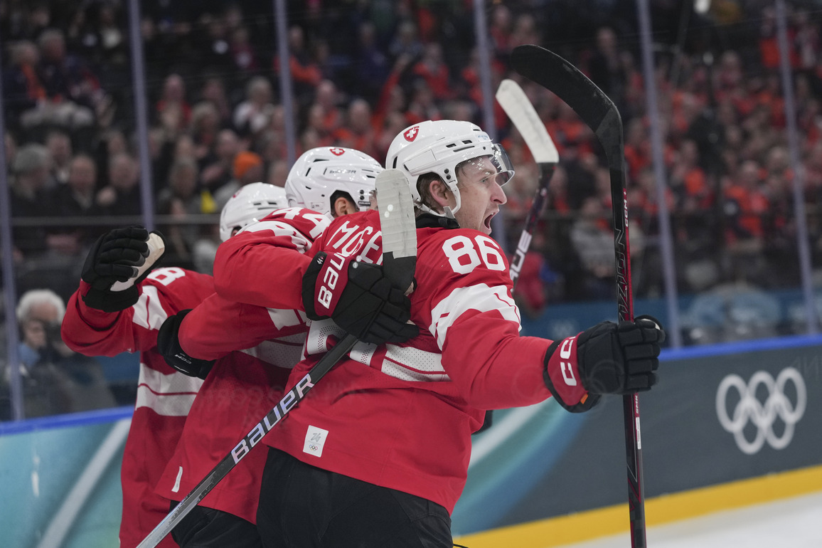(MICO2026)ITALY-MILAN-OLYMPIC WINTER GAMES-ICE HOCKEY-MEN-PRELIMINARY-SUI VS FRA