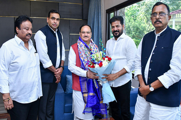 CM Revanth Reddy appeals to Union Minister Nadda for timely release of urea to Telangana