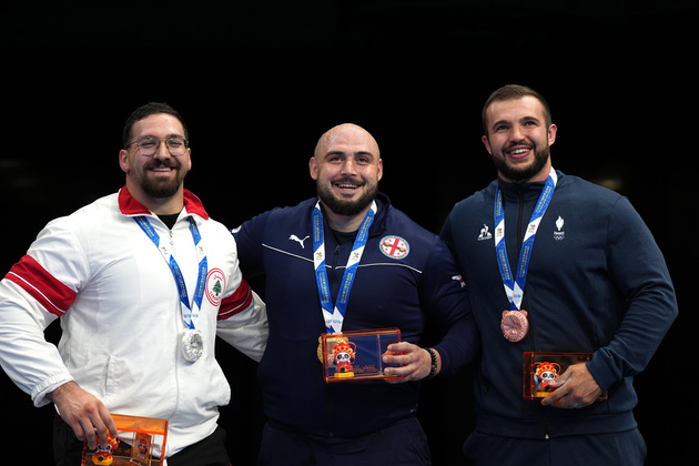 (SP)CHINA-CHENGDU-THE WORLD GAMES 2025-POWERLIFTING-MEN'S SUPER HEAVYWEIGHT-VICTORY CEREMONY (CN)
