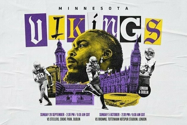Vikings to Face Steelers in Dublin & Browns in London in 2025