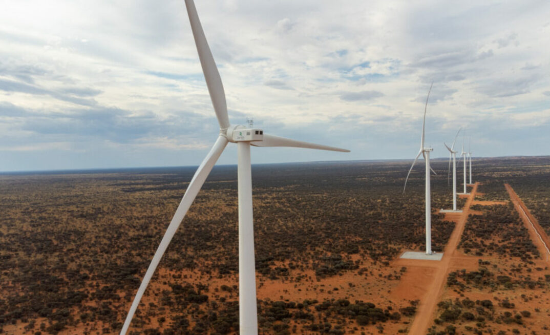 The windfarm at Kathleen Valley.