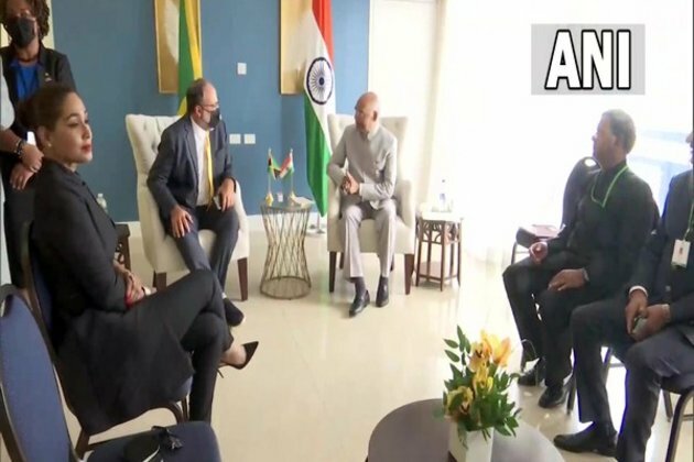 President Kovind meets Jamaican Leader of Opposition Mark Golding