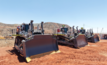 A golden lineup: the Liebherr PR 776 dozers at the Super Pit in Western Australia.