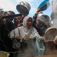 MIDEAST-GAZA-BEIT LAHIA-FREE FOOD