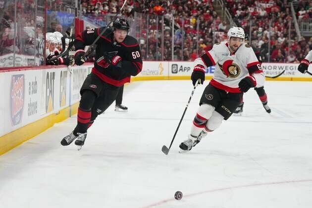 Jordan Martinook's goal in 2nd OT lifts Hurricanes over Senators