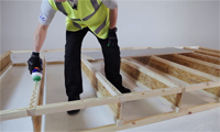 Flooring that keeps you building even with the roof off