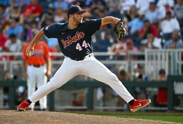 Dylan DeLucia pitches Ole Miss past Auburn in CWS