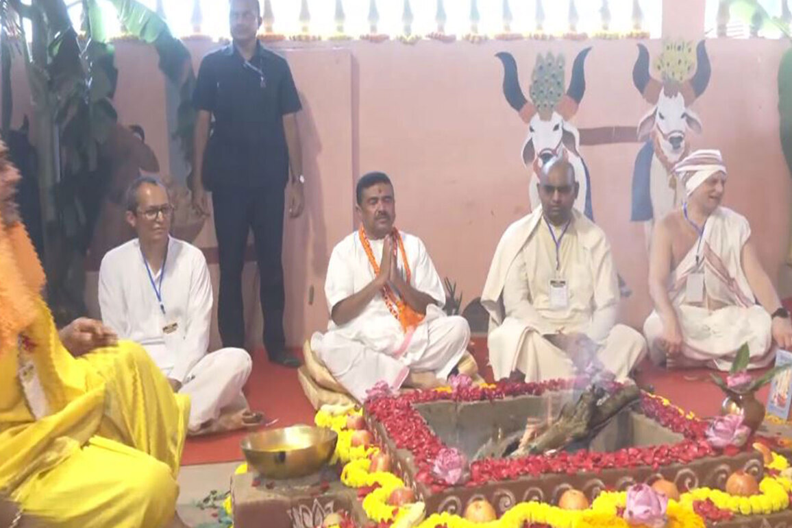 West Bengal CM Suvendu Adhikari performs Gau Puja at ISKCON Mayapur, seeks blessings