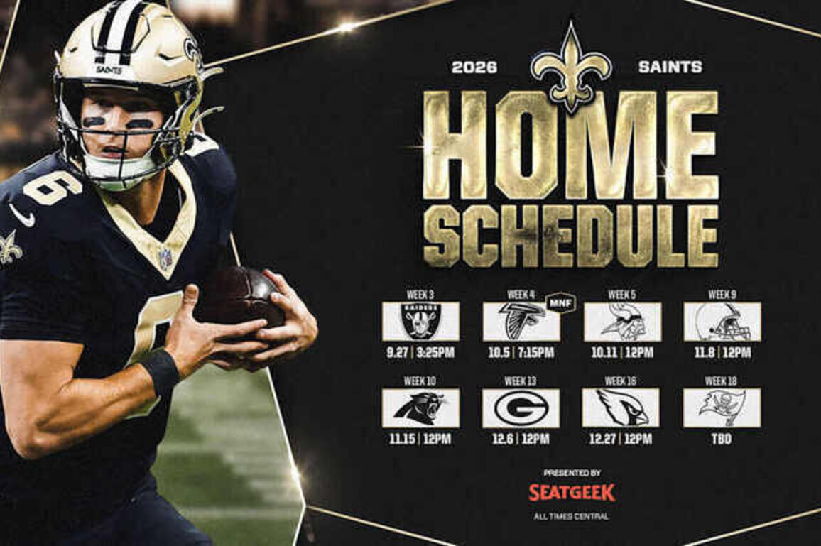 New Orleans Saints 2026 Schedule Notes: Opponents, Dates & Key Games