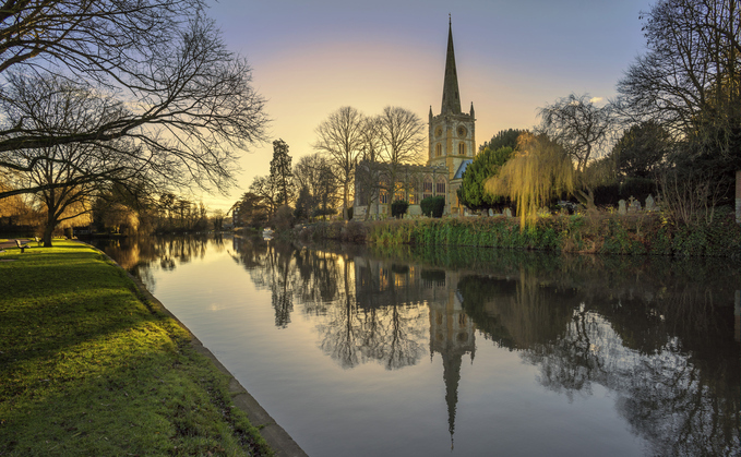 Holy Trinity Church, Shakespeare's burial place in Stratford-upon-Avon, Warwickshire