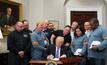 US President Donald Trump signs the proclamation on steel and aluminum imports