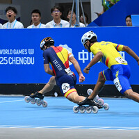 (SP)CHINA-CHENGDU-THE WORLD GAMES 2025-INLINE SPEED SKATING TRACK-MEN'S SPRINT 500M +D (CN)