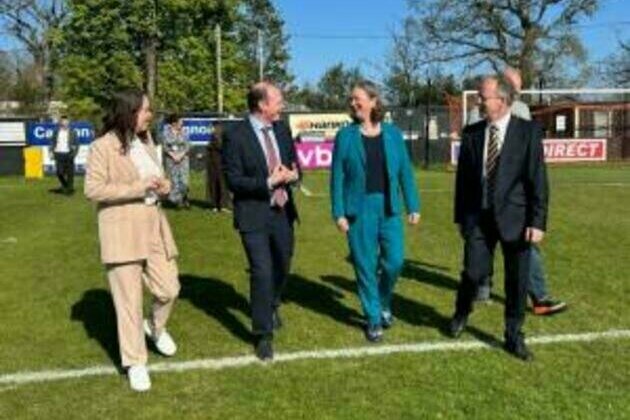 Ministers visit sports grounds in Belfast, Carrick and Larne