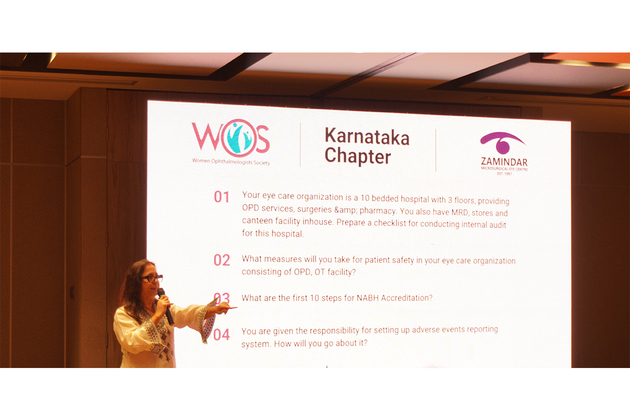Celebrating Visionary Impact: Dr. Samina Zamindar Recognised by WOS Karnataka Chapter for Quality-Driven Leadership in Eye Care and Community Impact