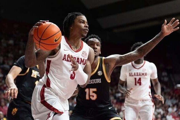 Latrell Wrightsell Jr.'s 7 3-pointers help No. 23 Alabama top Missouri
