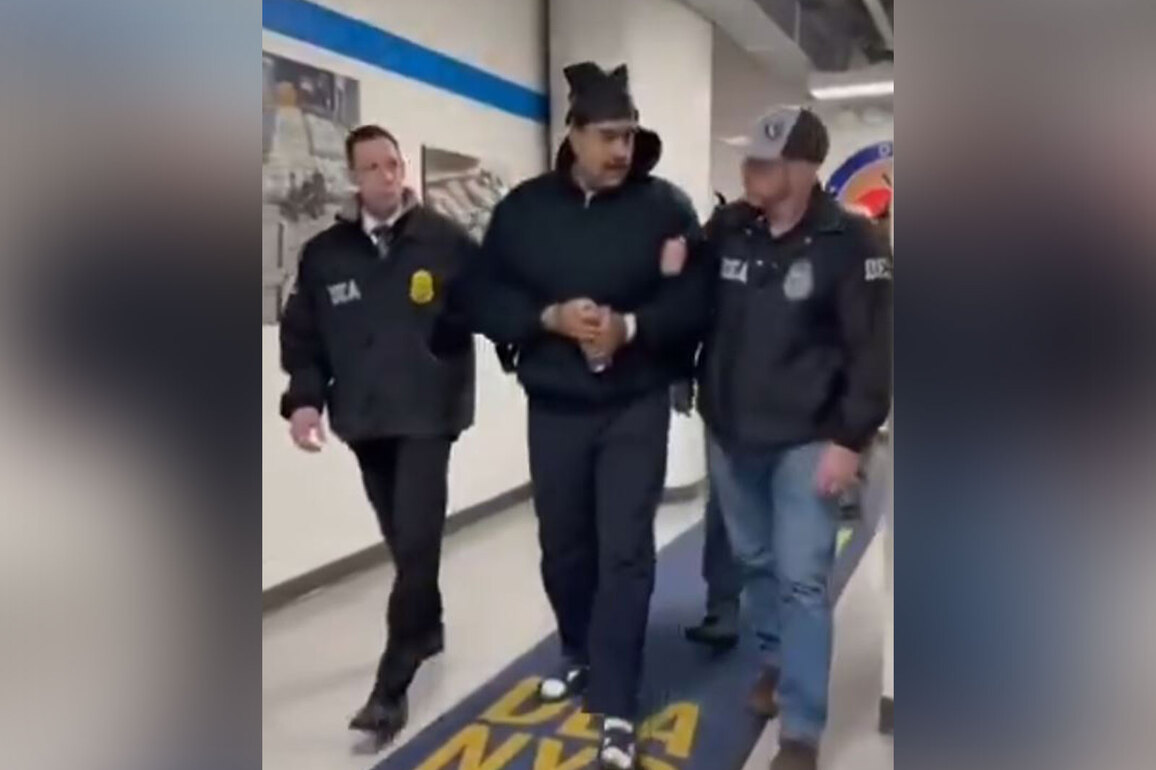 "Good Night and 'Happy New Year", says Maduro as he makes the 'Perp-walk' to custody
