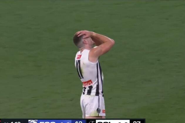 AFL 2025- Collingwoods Dan McStay blows golden goal opportunity, video, news