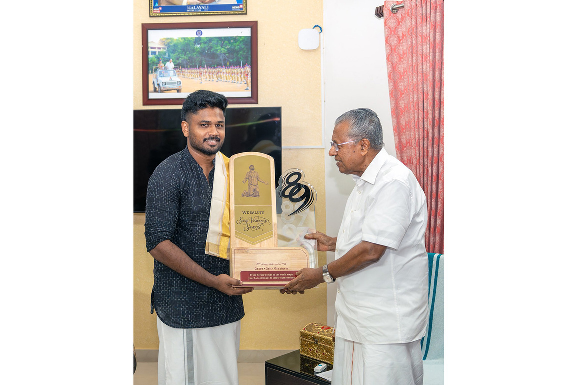 Kerala CM Pinarayi Vijayan meets Sanju Samson after India's T20 WC 2026 win