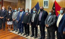  Barrick CEO Mark Bristow (third from the right) in PNG on Friday