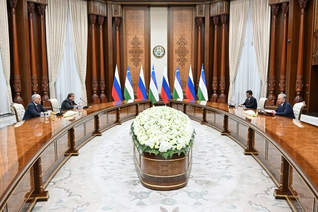 UZBEKISTAN-TASHKENT-PRESIDENT-RUSSIAN STATE DUMA-CHAIRMAN-MEETING
