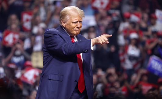 Donald Trump at a campaign rally in Arizona. 