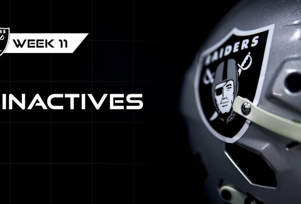 Las Vegas Raiders Week 11 Inactives vs. Miami Dolphins