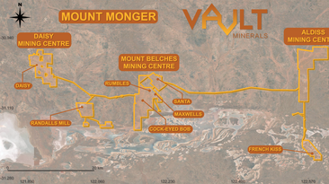 A map of Mt Monger.