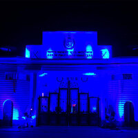 Assam Police headquarters lit in blue to mark World Children's Day