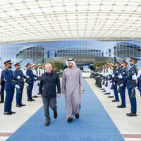 Theyab bin Mohamed bin Zayed bids farewell to King of Jordan as he concludes visit to UAE