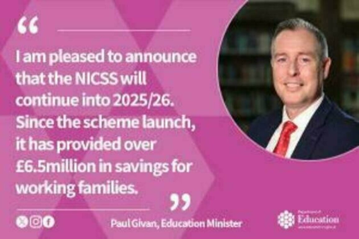 Education Minister announces continuation of Northern Ireland Childcare Subsidy Scheme