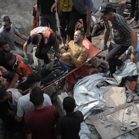 MIDEAST-GAZA-JABALIA REFUGEE CAMP-ISRAELI AIRSTRIKE-CASUALTY