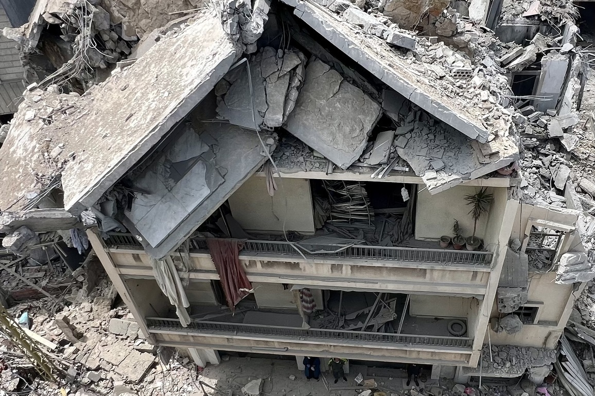 LEBANON-TYRE-ISRAELI AIRSTRIKE-DAMAGED BUILDINGS
