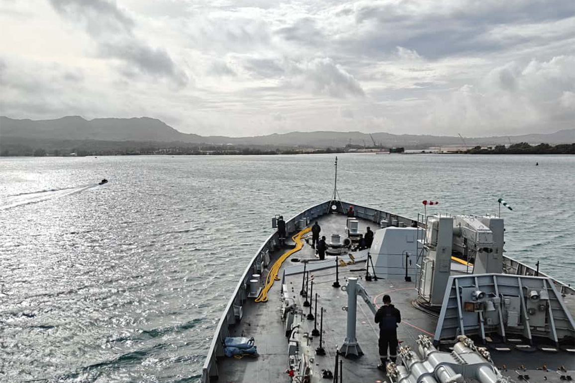 INS Sahyadri participates in multilateral Exercise Malabar-2025 at Guam