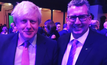 Pitt with British PM Boris Johnson 