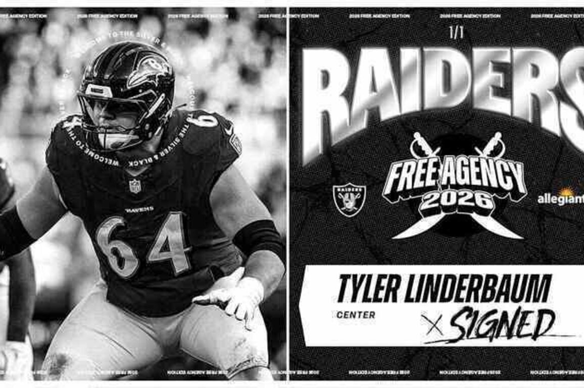 Raiders sign C Tyler Linderbaum