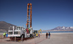 Drilling operations in Laguna Verde