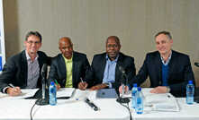 Terence Goodlace (far right) has been very influential in the platinum sector as head of Implats