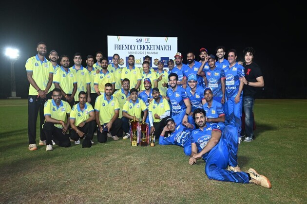 Public servants shine as GST and customs Amateur Team defeat Mumbai Heroes in "Fit India Hit India" friendly cricket match
