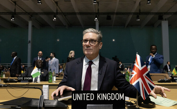 Keir Starmer updating the UK's emissions targets at COP29 in Baku | Credit: Simon Dawson / No 10 Downing Street