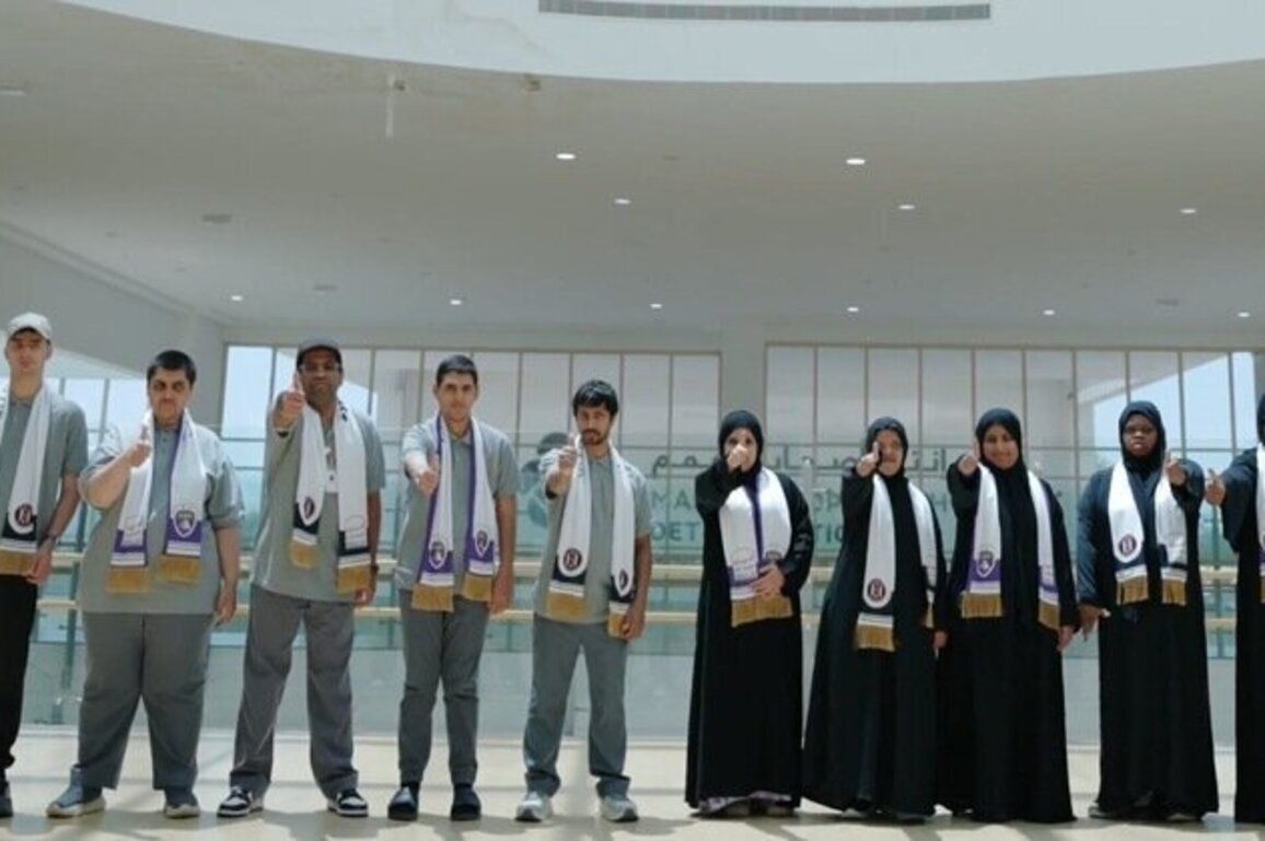 Zayed Authority for People of Determination continues 'Support Your Team with Sportsmanship' initiative, produces Al Ain & Al Jazira scarves by hands of its members