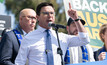 Things got a bit heated at yesterday's National Farmer Rally, with opposition leader, David Littleproud, forced to defend himself. Credit: National Farmers' Federation. 