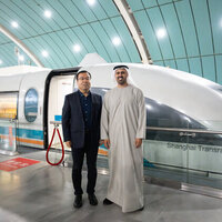 Theyab bin Mohamed inspects Shanghai Maglev train during visit to China