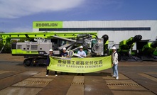 The recent Zoomlion ZR185 rotary drilling rig handover ceremony at the company’s Shanghai facility. Credit: Zoomlion