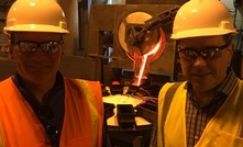 Several members of the Premier team participated in the company’s first official gold pour