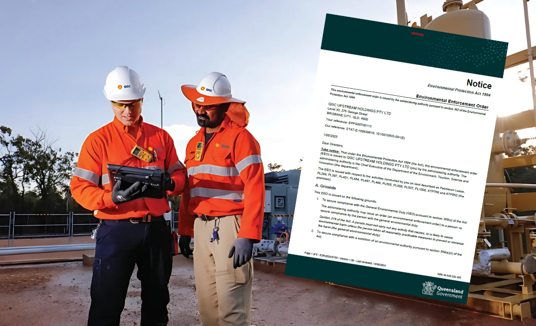 Shell's QGC hit with enforcement order over issues at Surat North