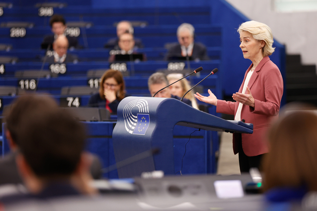 FRANCE-STRASBOURG-EP-VON DER LEYEN-MIDDLE EAST CONFLICT-ENERGY COST