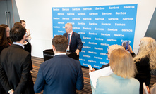 Santos CEO Kevin Gallagher fielding questions from journalists at Australian Energy Producers Conference and Exhibition in Perth. Image provided by AEP.