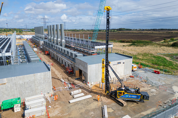 Very low carbon precast piles are being driven by RBL using a Junttan fully electric-driven rig as the company moves towards its sustainability goals 